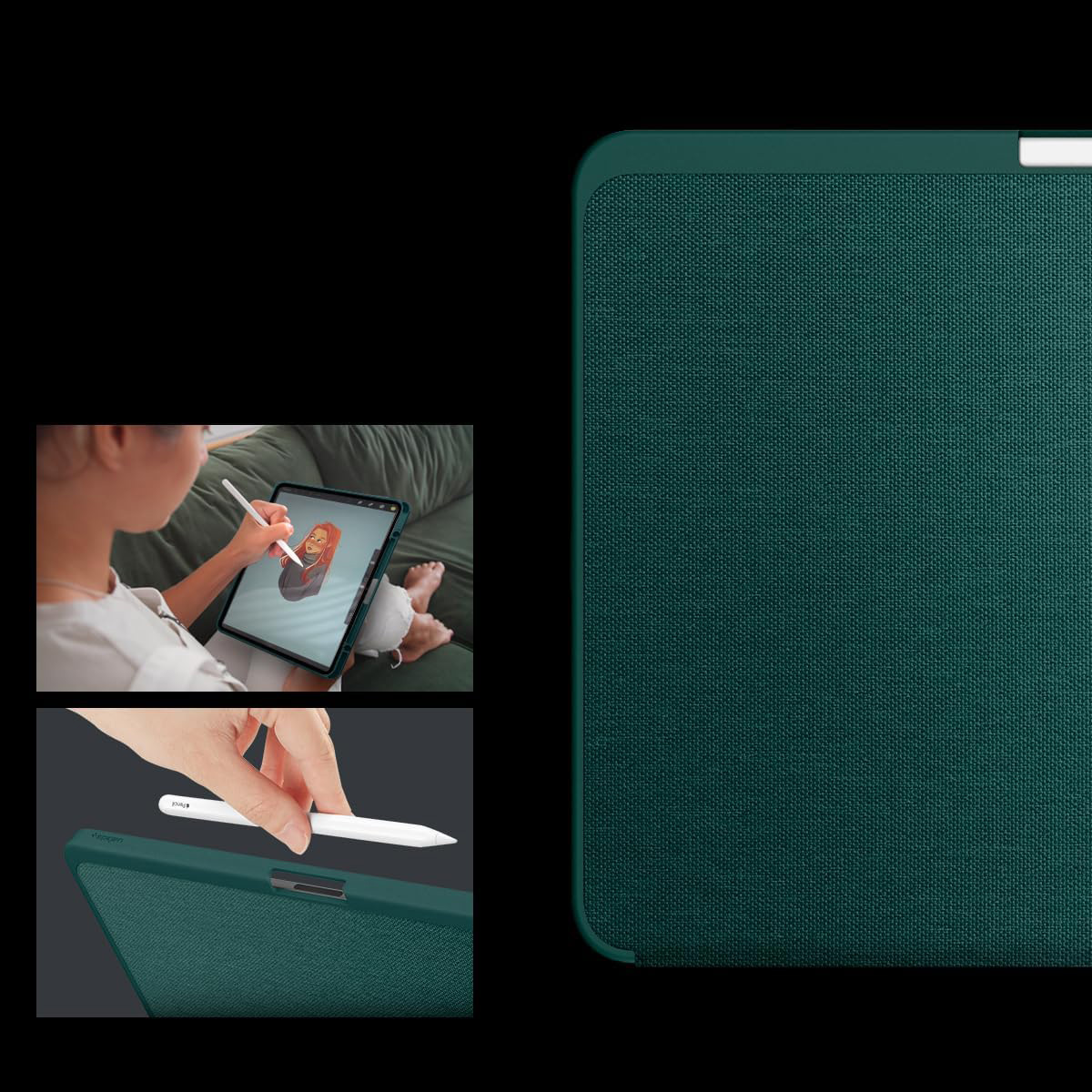 Etui Spigen Urban Fit do iPad Pro 13" 7 gen. 2024, zielone